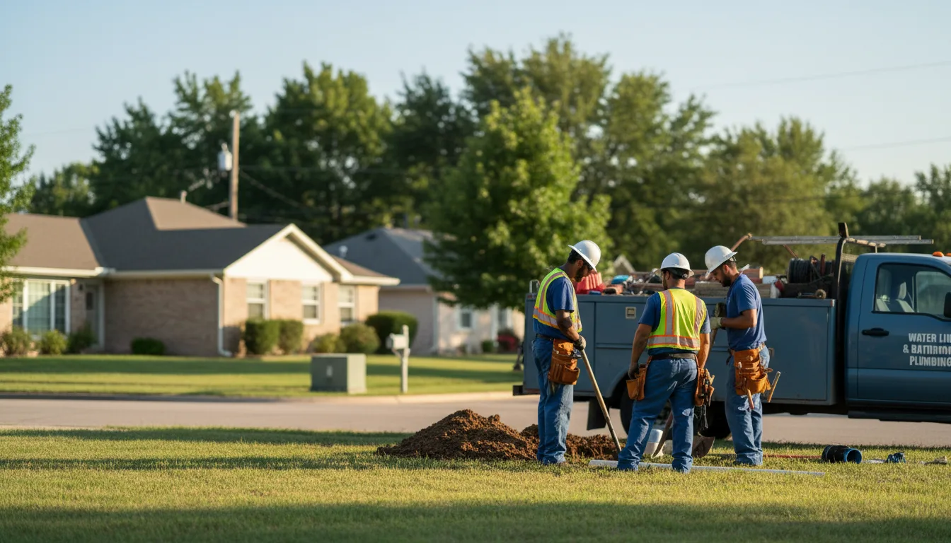 Residential water line and bathroom plumbing service in New London, WI